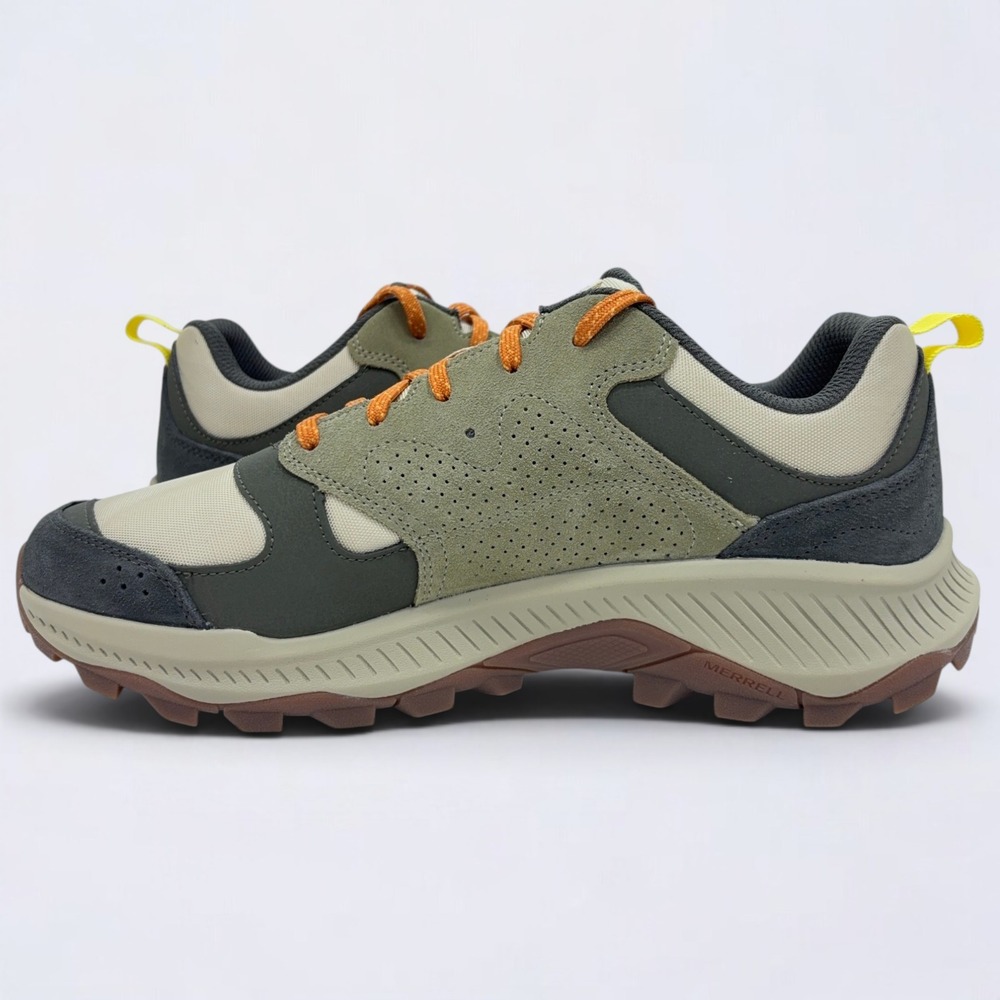 Merrell Tempo Sol Hiking Shoes Men's 11.5‎ Moss Green Tan Suede Mesh J038729 - Picture 4 of 11